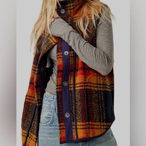 Free People Wrapped Up Blanket Vest
